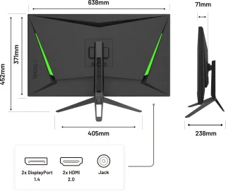 JAPANNEXT JN-280IPS144UHDR 28" 4K Gaming Monitor