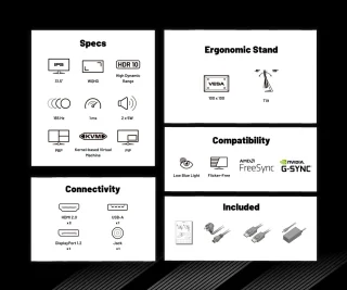 JAPANNEXT JN-IPS3150WQHDR165 Gaming Monitor 31,5" 2K WQHD 165Hz