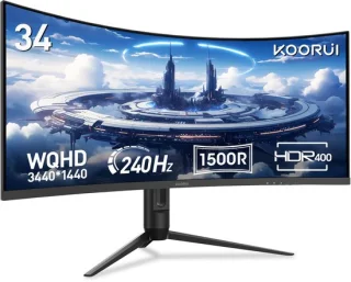 KOORUI G3441XC 34" gebogen gaming monitor zwart