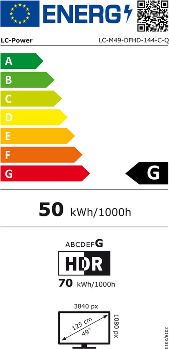 LC-Power LC-M49-DFHD-144-C-Q 49" UltraWide QLED LED Display