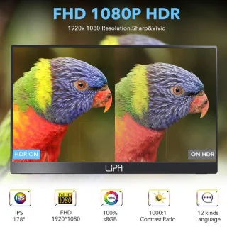 Lipa HDR-60 17.3 inch Full HD portable monitor