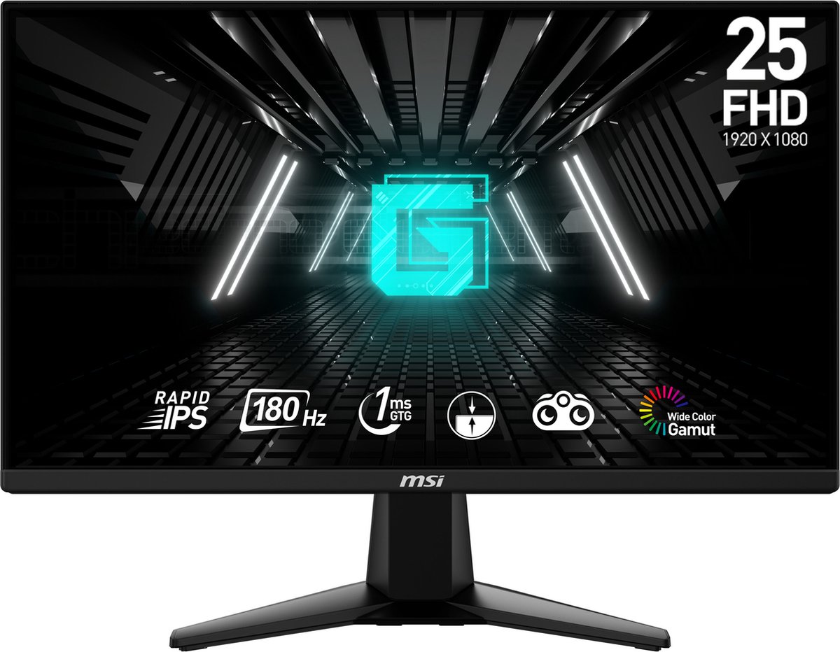 MSI G255F 24.5" Full HD Monitor zwart