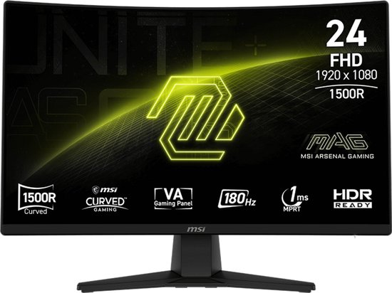 Klein, snel en gebogen: MSI MAG 242C brengt performance in compact formaat
