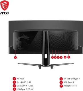 MSI MAG 341CQP QD-OLED 34" UWQHD Gaming Monitor