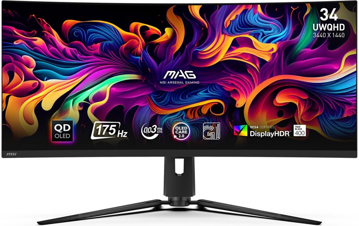 MSI MAG 341CQP QD-OLED 34" UWQHD Gaming Monitor