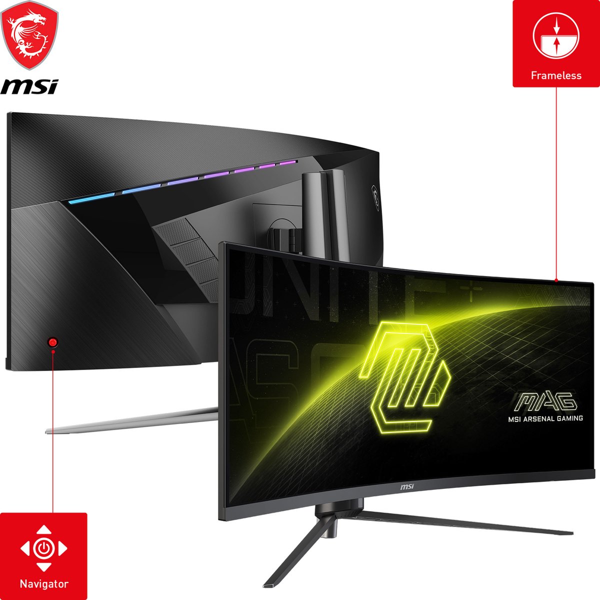 MSI MAG 345CQRDE 34" UltraWide QHD monitor zwart