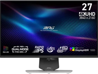 MSI MPG 274URDFW E16M computermonitor 27 inch 4K Ultra HD Zwart/wit