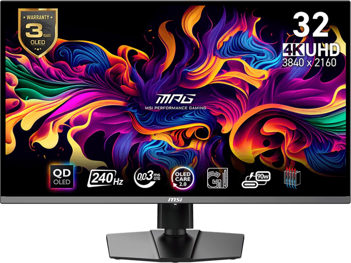 MSI MPG 321URX QD-OLED 32 inch 4K Gaming Monitor