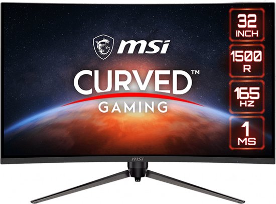 MSI Optix AG321CR 31.5" Full HD Monitor Zwart