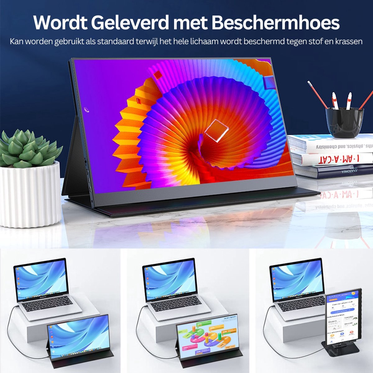 OxyFlowzy® Portable Monitor 17,3 Inch 144Hz 2560x1440p