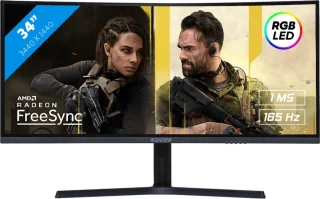 RAIDER 34 inch Ultra Wide Gaming Monitor Curved Zwart