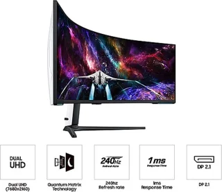 Samsung Odyssey Neo G9 LS57CG952NUXEN 57 Inch Curved Gaming Monitor