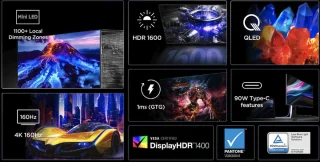 TCL 27R83U 27 inch 4K Mini LED Gaming Monitor