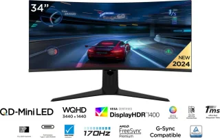 TCL 34R83Q Ultrawide QHD Mini LED Gaming Monitor 34 inch