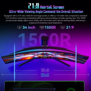 TITAN ARMY C34A1R 34 inch 1500R gebogen gamingmonitor 3440x1440