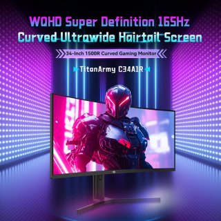 TITAN ARMY C34A1R 34 inch 1500R gebogen gamingmonitor 3440x1440
