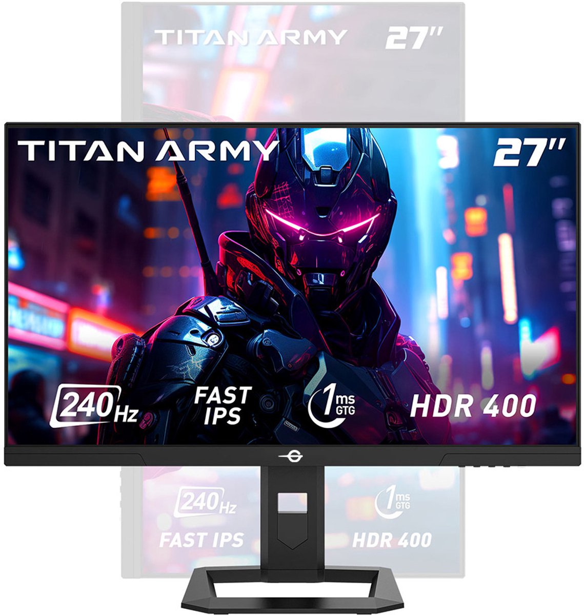 De TITAN ARMY P2510G 27" 2560x1440 Quad HD Monitor Zwart in één oogopslag
