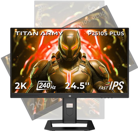 Snel en nauwkeurig: 240 Hz QHD gaming met de TITAN ARMY P2510S PLUS