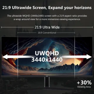 Ultrabrede gebogen monitor 34 inch