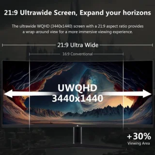 Ultrabrede gebogen monitor 34 inch