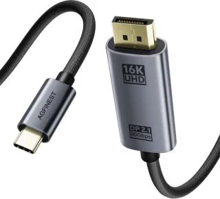 USB-C naar DisplayPort 2.1 bidirectionele kabel