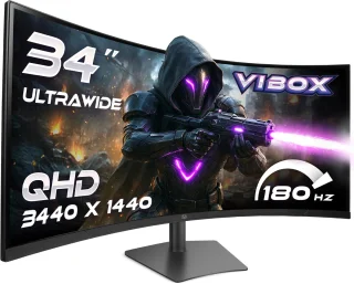 Vibox 34 inch Ultrawide Curved Gaming Monitor