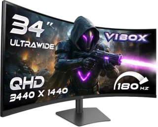 Vibox 34 inch Ultrawide Curved Gaming Monitor