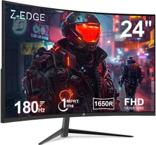 Z-EDGE UG24 24 inch curved gaming monitor zwart