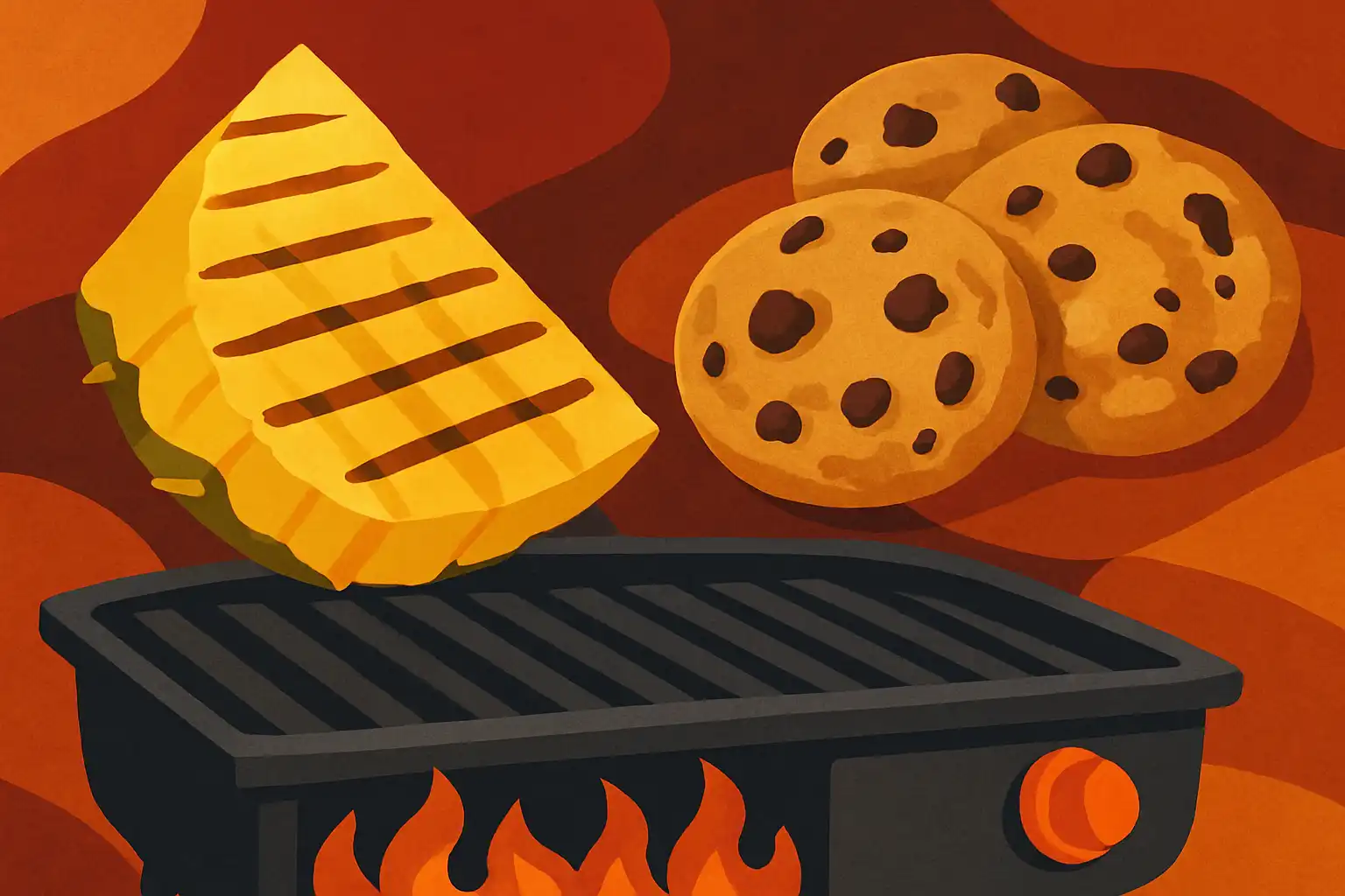Desserts van de gasbarbecue: van gegrilde ananas tot gooey chocolate chip cookies