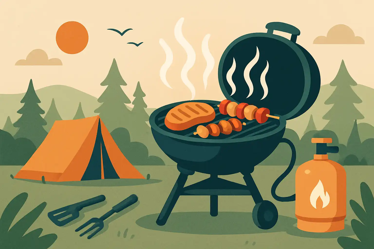 Kampeerkriebels: ultieme hacks voor koken op een draagbare gasbarbecue in de vrije natuur