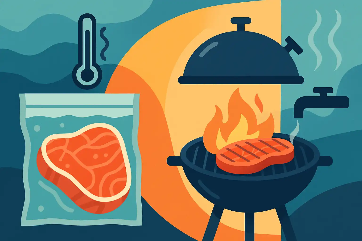 Sous-vide meets grill: zo combineer je precisiegaren met je gasbarbecue voor ultieme perfectie