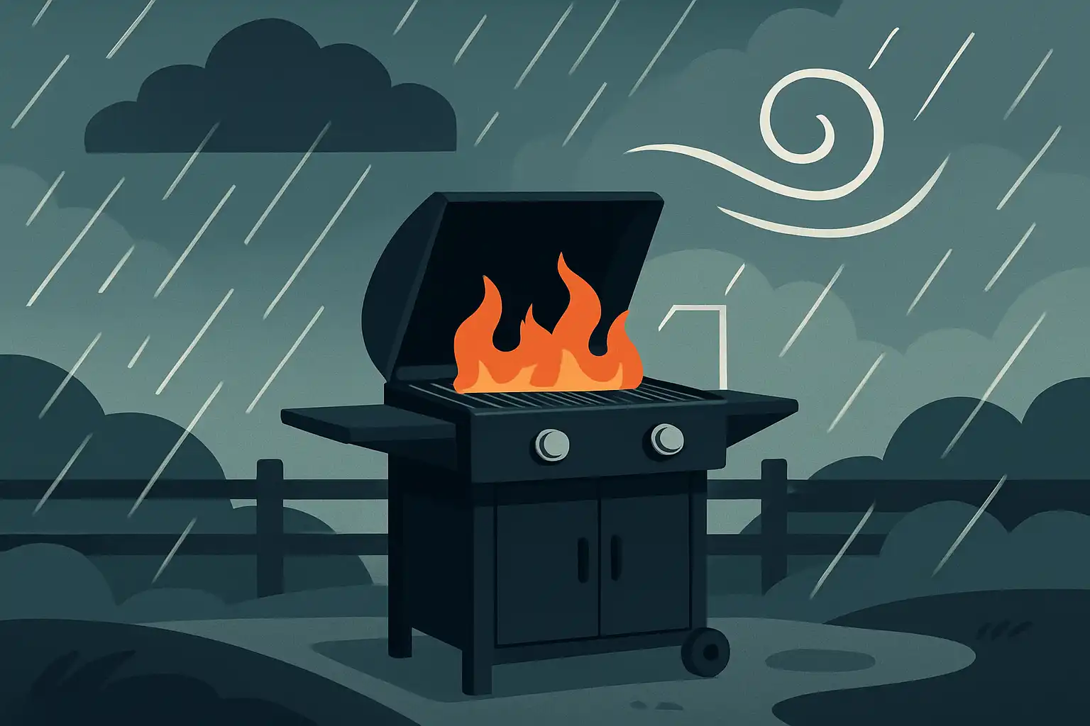 Weerbestendig grillen: slimme oplossingen om je gasbarbecue bij wind en regen te laten knallen