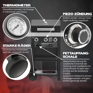 Gasgrill met 2 Branders en Sear-Zone