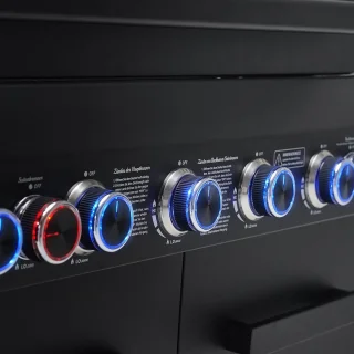 TAINO PLATINUM YAMARA DARK 6+2 Gasgrill - Staal 6 Branders Sear-Burner Backburner