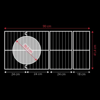 TAINO PLATINUM YAMARA DARK 6+2 Gasgrill - Staal 6 Branders Sear-Burner Backburner