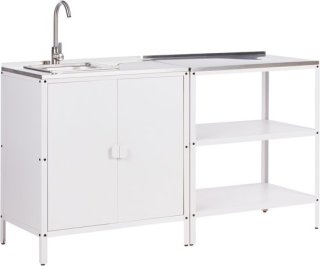 BELIANI VILAMA: compacte, functionele tuinkeuken met RVS spoelgedeelte