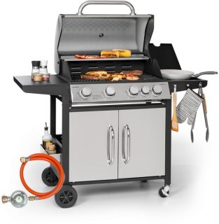 Klarstein Gasbarbecue Met Groot Grilloppervlak, Gasbarbecue 1 Zijbrander & 4 Branders, 17.1Kw Roestvrijstalen Gasbarbecue, Bbq Gasbarbecue Voor Balkon & Tuin, Grill Voor Propaan, Gasbarbecue Met 5 Branders & Thermometer review