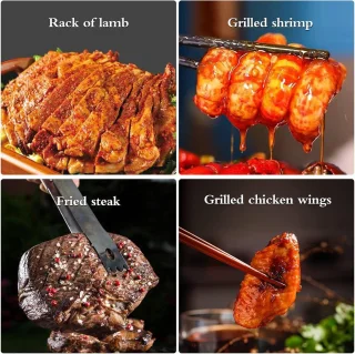Mini Japanse Stijl Barbecue Grill - Huishoudelijke BBQ Hibachi met Houten Basis voor Yakiniku, Takoyaki en Camping