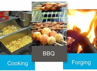 JeiibrZui Bbq-ventilator - Bbq-luchtblazer - Stille Koperen Spoel & Trillingsbestendig Ontwerp - 1 Stuk - Voor Thuis En Camping Gebruik Blauw