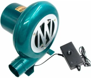 JeiibrZui Bbq-ventilator - Bbq-luchtblazer - Stille Koperen Spoel & Trillingsbestendig Ontwerp - 1 Stuk - Voor Thuis En Camping Gebruik Blauw