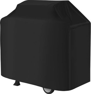 De BBQ - hoes - BBQ - hoes - Gasgrill Beschermingskap - 210D Oxford Weerbestendig BBQ - doek - Dustbestendig - Verstelbaar touwwind en stofdroog rek (145 x 61 x 117 cm) in één oogopslag