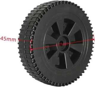 2 Pcs Grill Wheel Spare Parts - 7 Inch Gas Grills - Plastic Wheel Grill - BBQ Wheel Kit - Grill Wheels - Parts with Wheel Cover