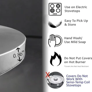 Ronde Metalen Kookplaat Covers - 4-Stuk Kachel Plaat Fornuis Kookplaat Covers voor Elektrische Fornuizen - Gas Range Oven Protector - Keuken Gereedschap Accessoires
