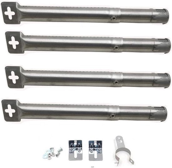 2.54Dia Universele Grill Vervangende Branderbuizen 4-Pack