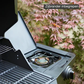 Barbecook Luca 312 gasbarbecue zwart met kast en zijbrander