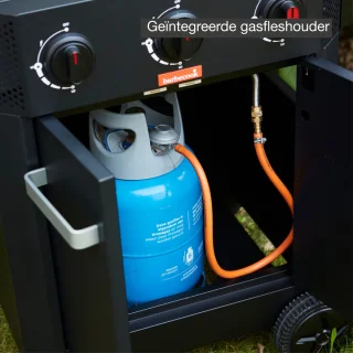 Barbecook Luca 312 gasbarbecue zwart met kast en zijbrander