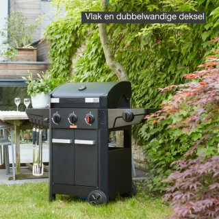 Barbecook Luca 312 gasbarbecue zwart met kast en zijbrander