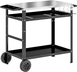 Wat vinden we goed aan de Barbecuewagen 100x52x80 cm zwart
