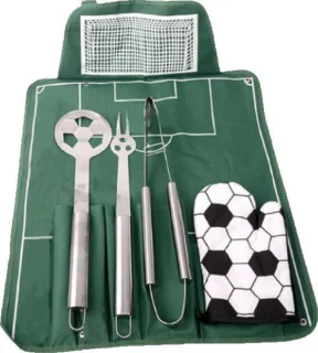 BBQ gereedschapset Voetbal RVS