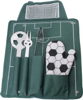 BBQ gereedschapset Voetbal RVS